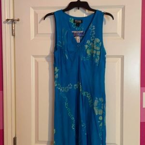 Blue Hawaiian dress. M. Brand new with tags